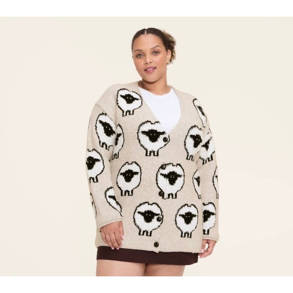 Target x Woolrich Women’s Sheep Print Relaxed Cardigan – Size 4x - Picture 2 of 6